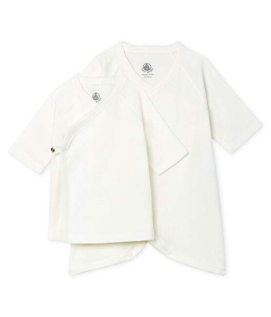 Baby Kimono Bodysuit and Undershirt Set in Rib Knit variante 1