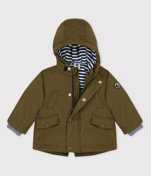 Babies' Water-Repellent Parka green