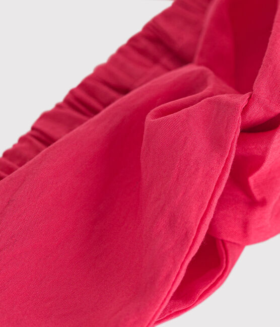 Babies' plain fabric hairband GLOSS pink