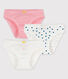 Girls' Heart Print Briefs - 3-Pack