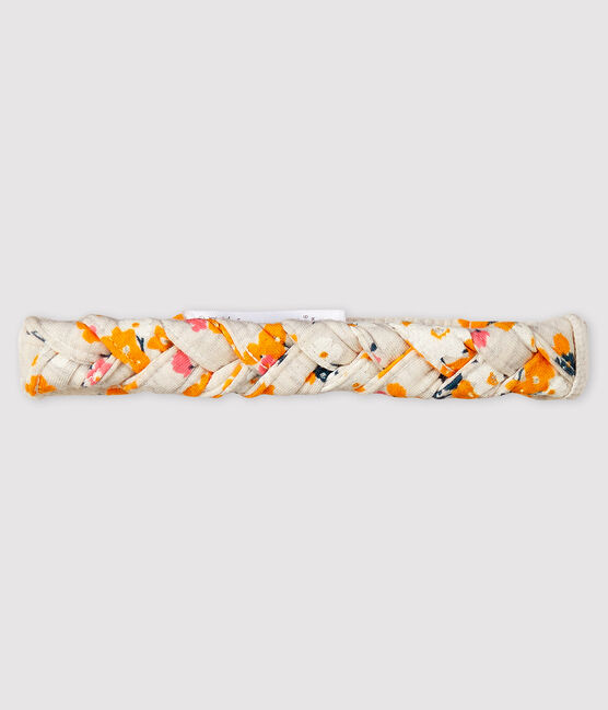 Baby girl's headband MONTELIMAR beige/MULTICO white