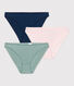 Women's plain cotton pants - 3-Pack