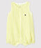 Babies' Yellow Stripy Organic Cotton Poplin Playsuit JAUNE yellow/MARSHMALLOW white
