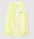 Babies' Yellow Stripy Organic Cotton Poplin Playsuit