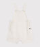 Babies' Short Linen Dungarees ECUME white