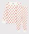 Unisex Graphic Print Organic Cotton Pyjamas MARSHMALLOW white/SPICY