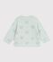 Babies' cotton cardigan with a heart pattern blue