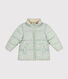 Girls' puffer jacket with a retractable hood