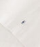 Girls' Sleeveless Textured Cotton Dress MARSHMALLOW white
