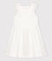 Girls' Poplin Formal Dress ECUME white