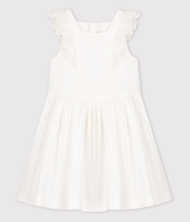 Girls' Poplin Formal Dress white
