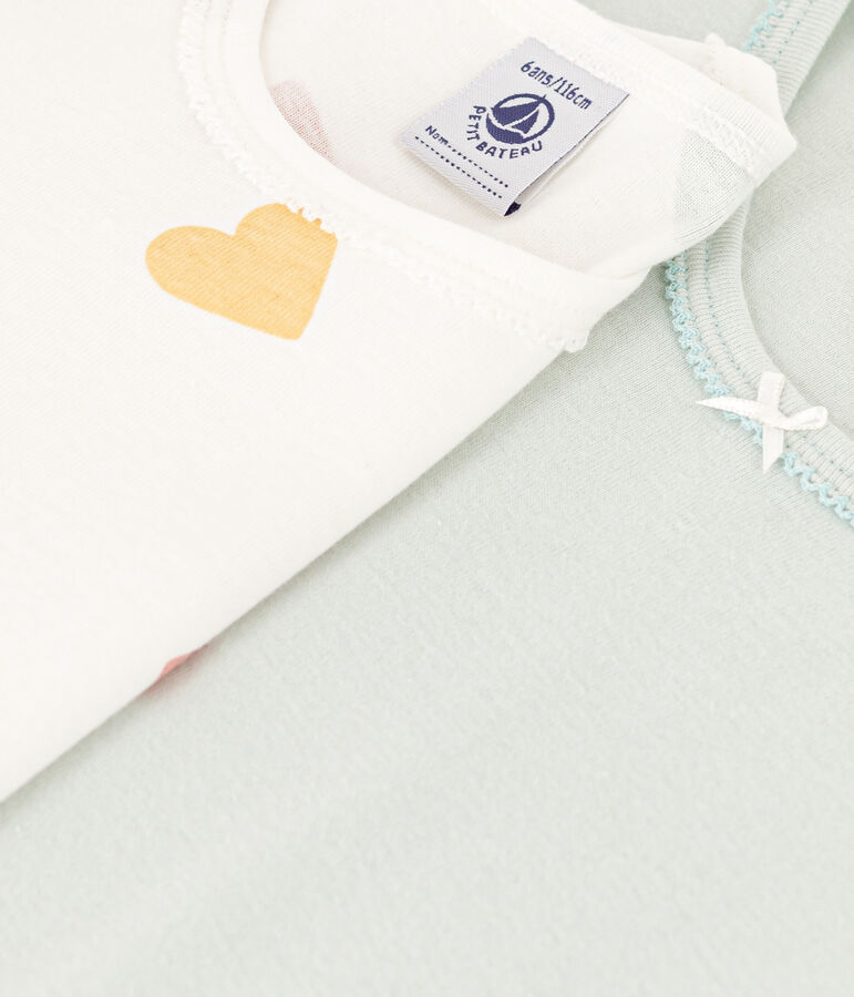 Girls' Heart Short-Sleeved Cotton T-Shirts - 2-Pack multicolor