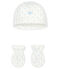 Newborn Babies' Bonnet and Mittens Set in Rib Knit variante 2