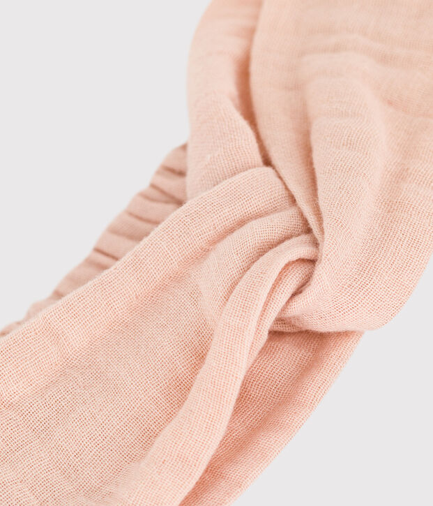 Babies' Pink Cotton Gauze Headband pink