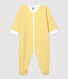 Baby Girls' Yellow Pinstriped Organic Cotton Sleepsuit