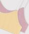 Pack of stripy cotton bra tops for children multicolor