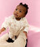 Babies' floral print ruffled cotton playsuit MILK /MULTICO
