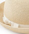 Straw hat for girls NATUREL pink