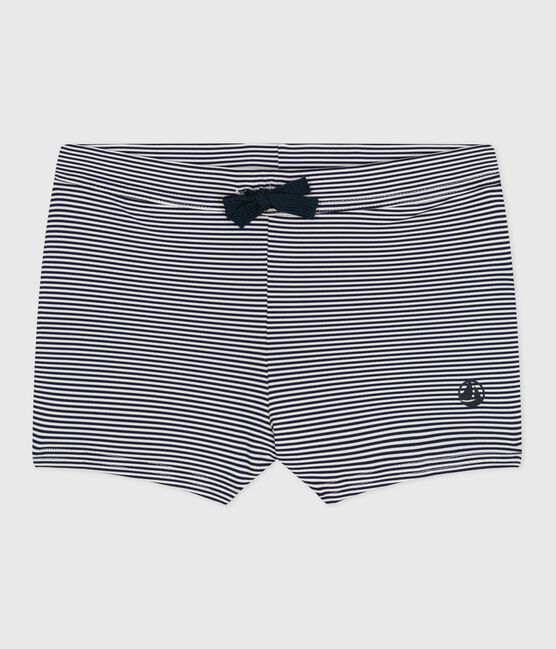 Boys' Iconic Swimming Trunks MEDIEVAL blue/MARSHMALLOW white