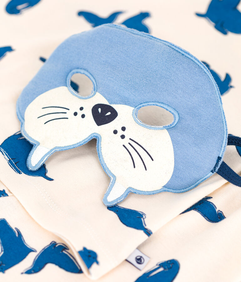 Children's walrus print cotton fancy dress pyjamas Ecru/multicolor