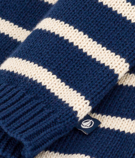 Babies' Cotton Jumper MEDIEVAL blue/AVALANCHE