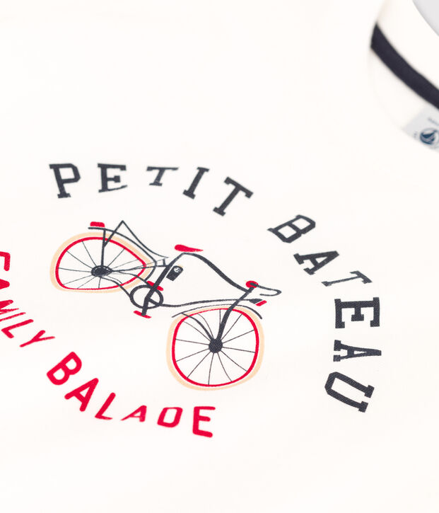 Boys' Long-Sleeved Cotton T-Shirt white