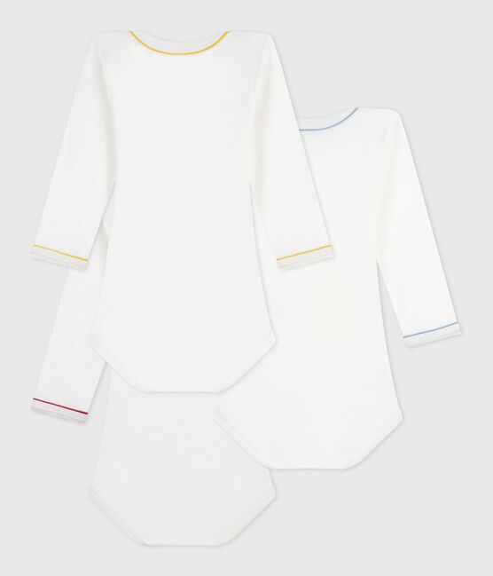Pack of babies' long-sleeved cotton bodies with messages variante 1