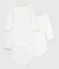 Pack of babies' long-sleeved cotton bodies with messages variante 1