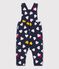 Babies' Tube Knit Dungarees SMOKING blue/MULTICO white
