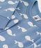 Children's Cotton Whale Print Pyjamas BEACH blue/MARSHMALLOW