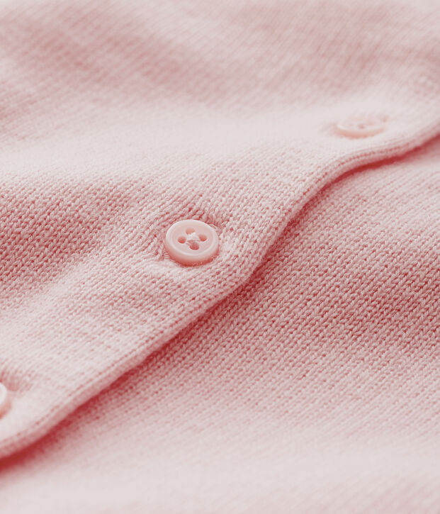 Baby girl's long-sleeved cardigan pink