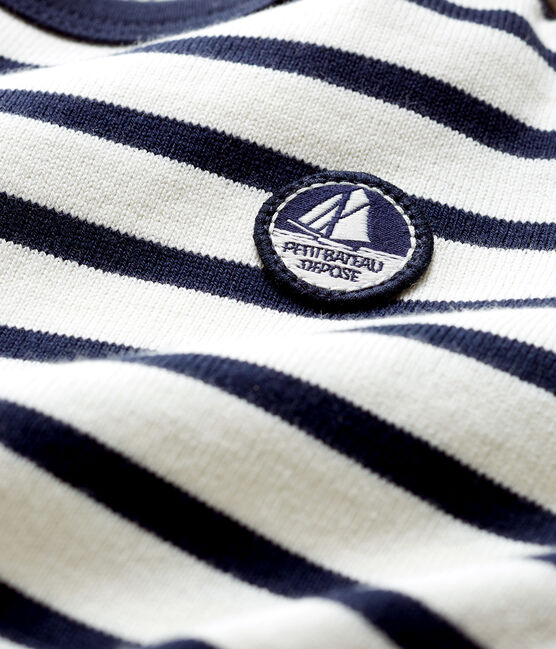Unisex Baby's Iconic Sailor Top COQUILLE beige/SMOKING blue