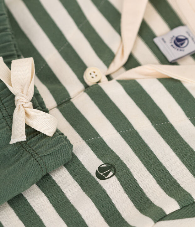 Babies' Jersey T-shirt and Shorts Set green/ecru