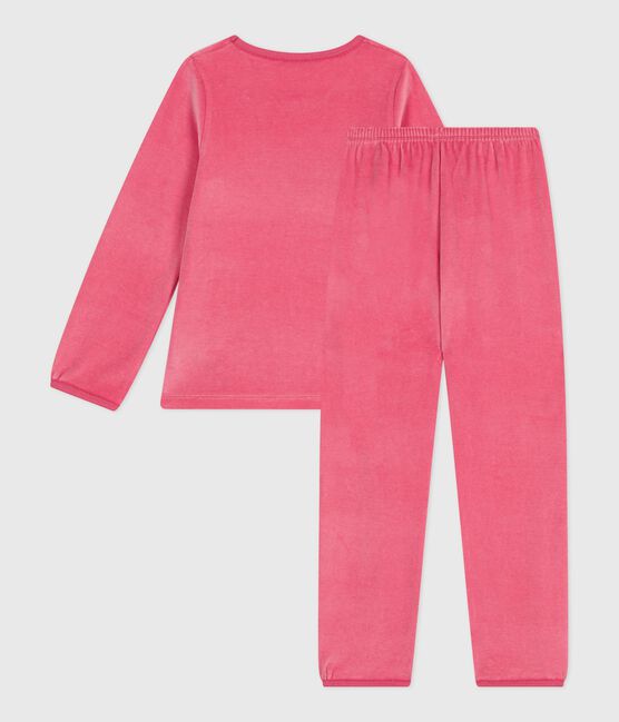 Children's velour pyjamas PEONIA pink