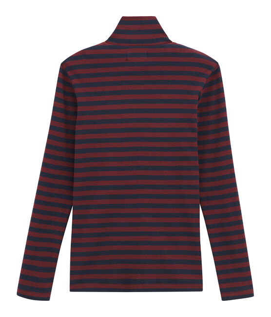 women's plain polo neck SMOKING blue/OGRE red