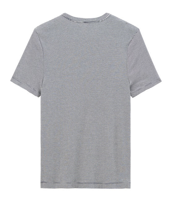 Men's Iconic Short-Sleeved Crew Neck T-Shirt SMOKING blue/MARSHMALLOW white