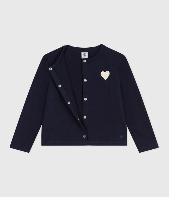 Girls' fleece cardigan SMOKING blue