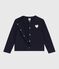 Girls' fleece cardigan SMOKING blue