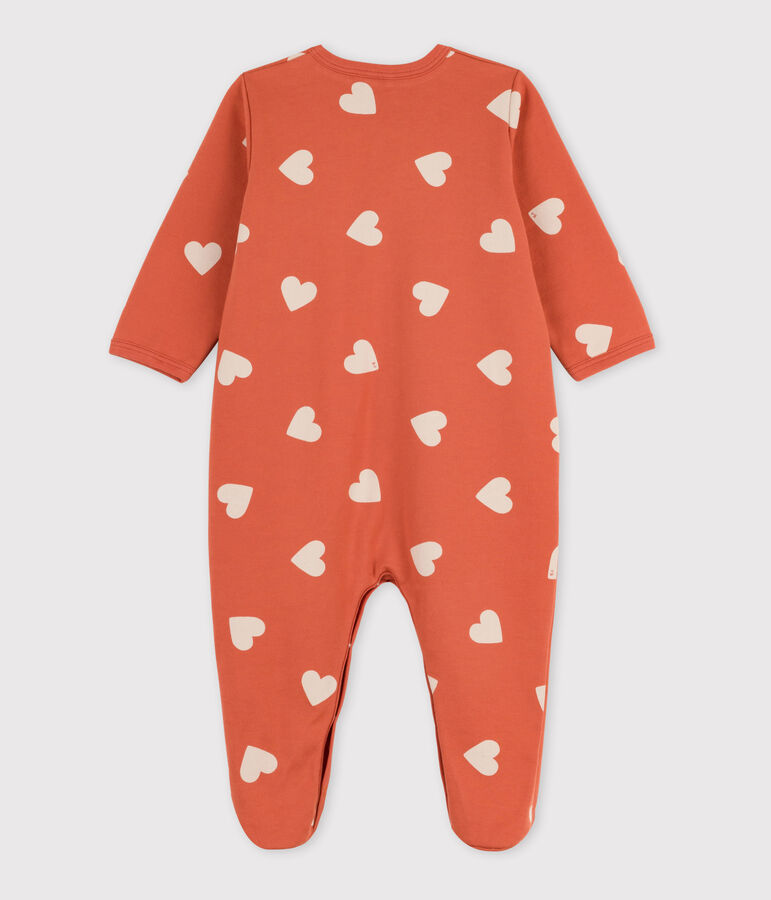Babies' Fleece Sleepsuit pink/ecru