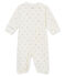 unisex baby's combi sleepsuit in a print tubic MARSHMALLOW white/NOIR black