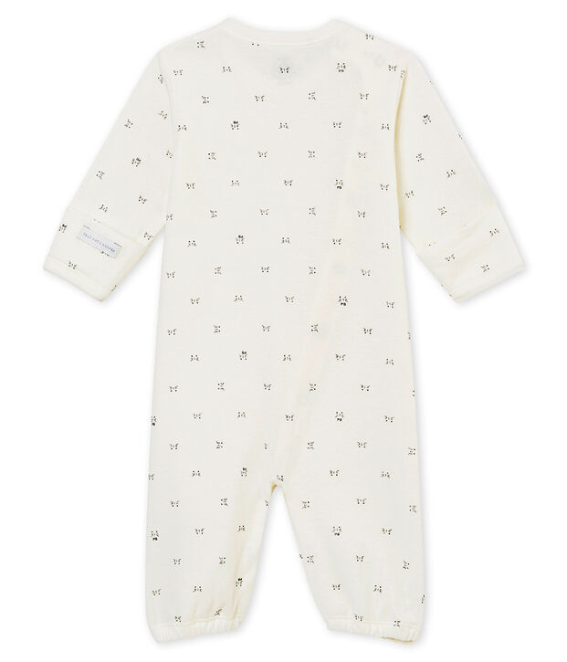 unisex baby's combi sleepsuit in a print tubic white/black