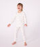 Children's heart-print velour pyjamas MARSHMALLOW white/MULTICO white