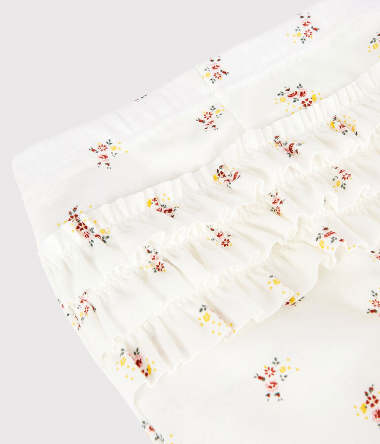 Baby Girls' Print Cotton Leggings white/multicolor