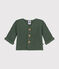 Babies' Moss Stitch Knit Cardigan CROCO green