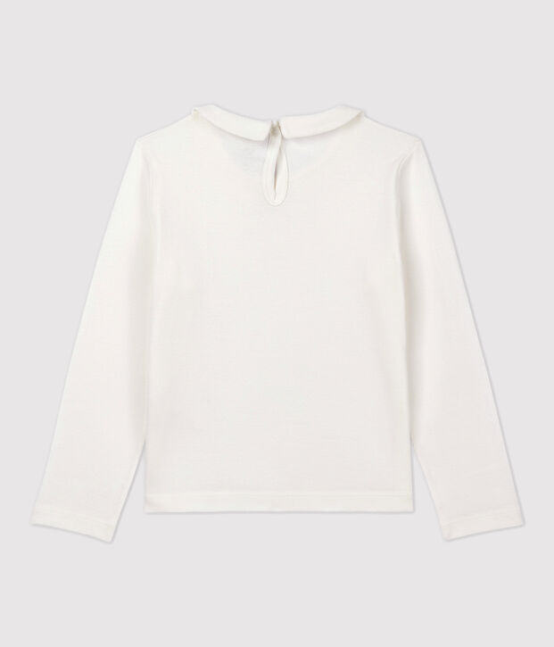 Girls' Long-sleeved Cotton T-Shirt white