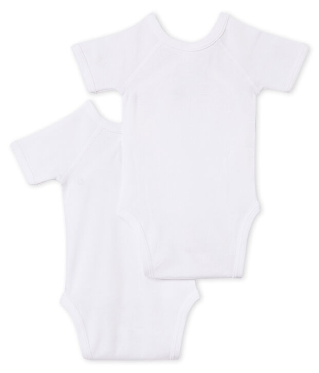 Unisex Babies' Short-Sleeved Newborn Bodysuit - Set of 2 multicolor