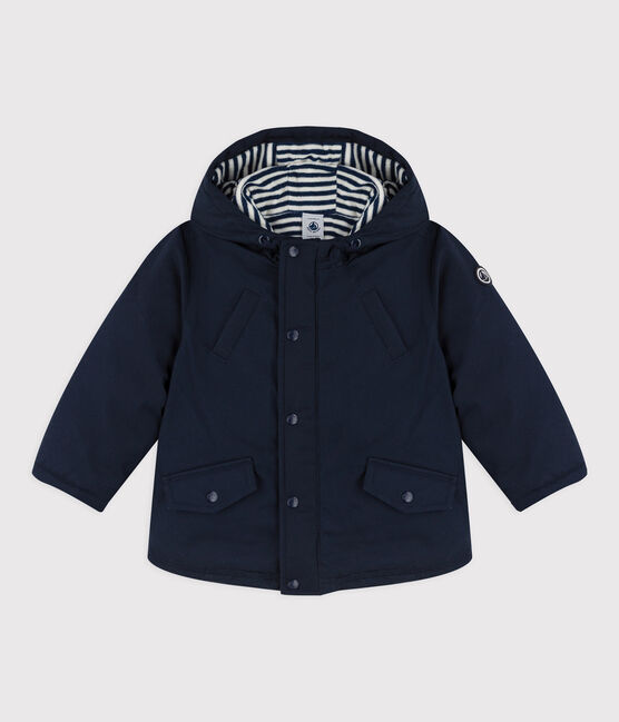Baby boy's mid-length parka SMOKING blue