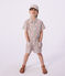 Children's short cotton jumpsuit blue/multicolor
