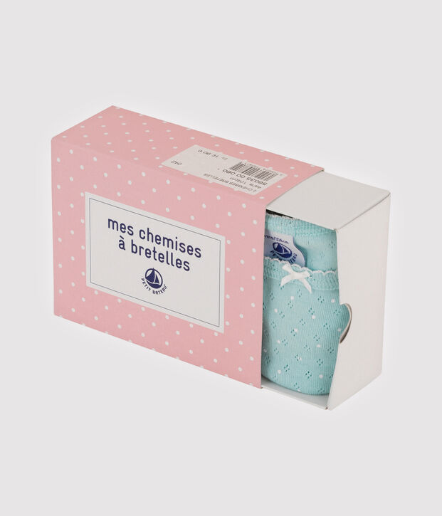 Girls' Openwork Strappy Tops - 2-Piece Set multicolor