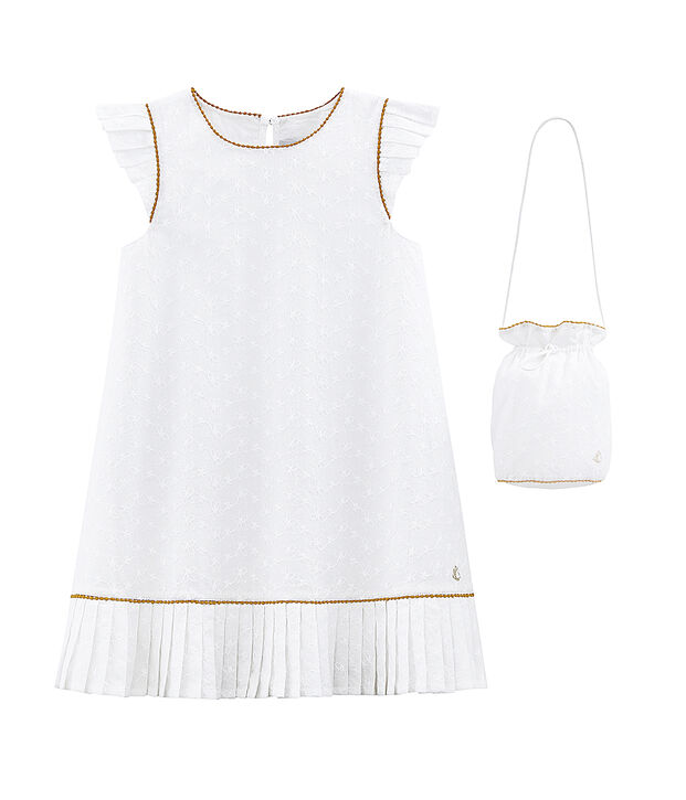 Baby Girls' Special Occasion Dress and Bag white